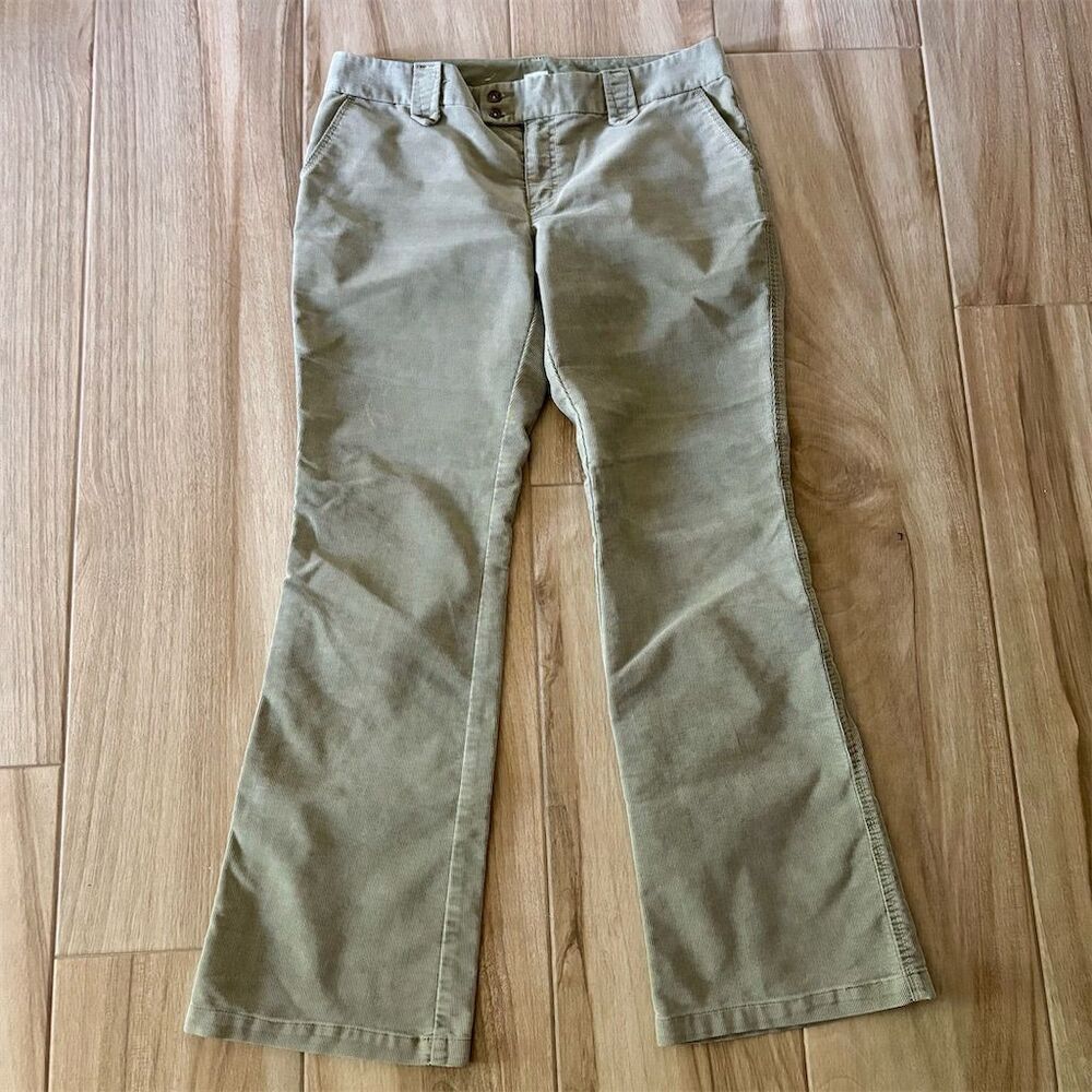 GAP Women's Size 12 Green Corduroy Stretch Dress Pants Casual